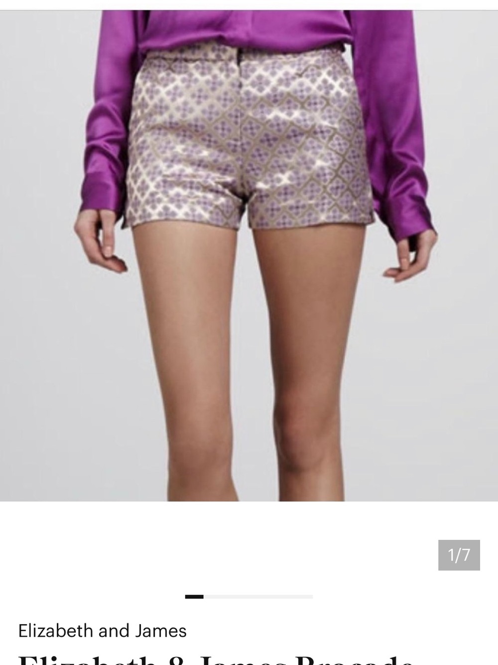Elizabeth & James Brocade Shorts, 0